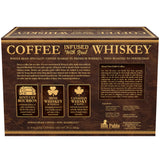 Don Pablo Whiskey Infused Coffee Gift Set box showcasing flavored coffee options like Kentucky Bourbon, Irish Whiskey, and Canadian Whiskey.