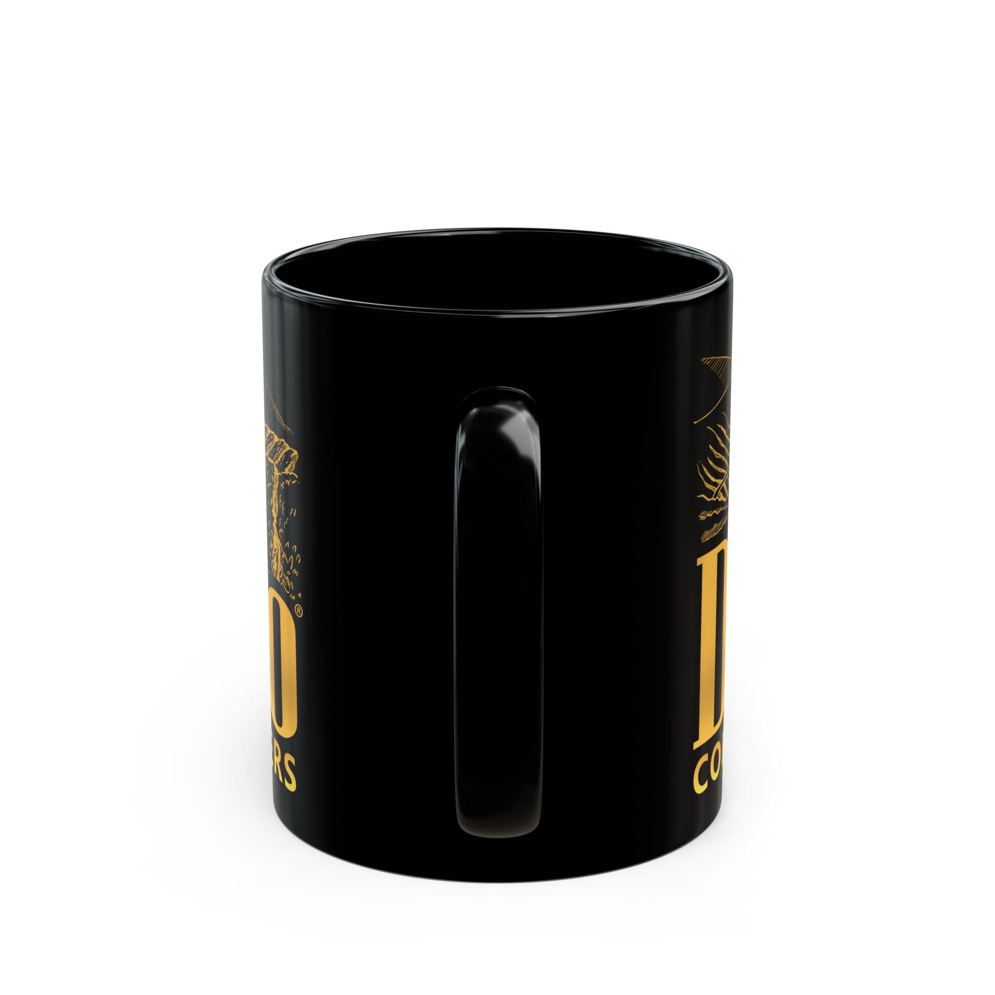 Don Pablo coffee black and gold ceramic coffee mug