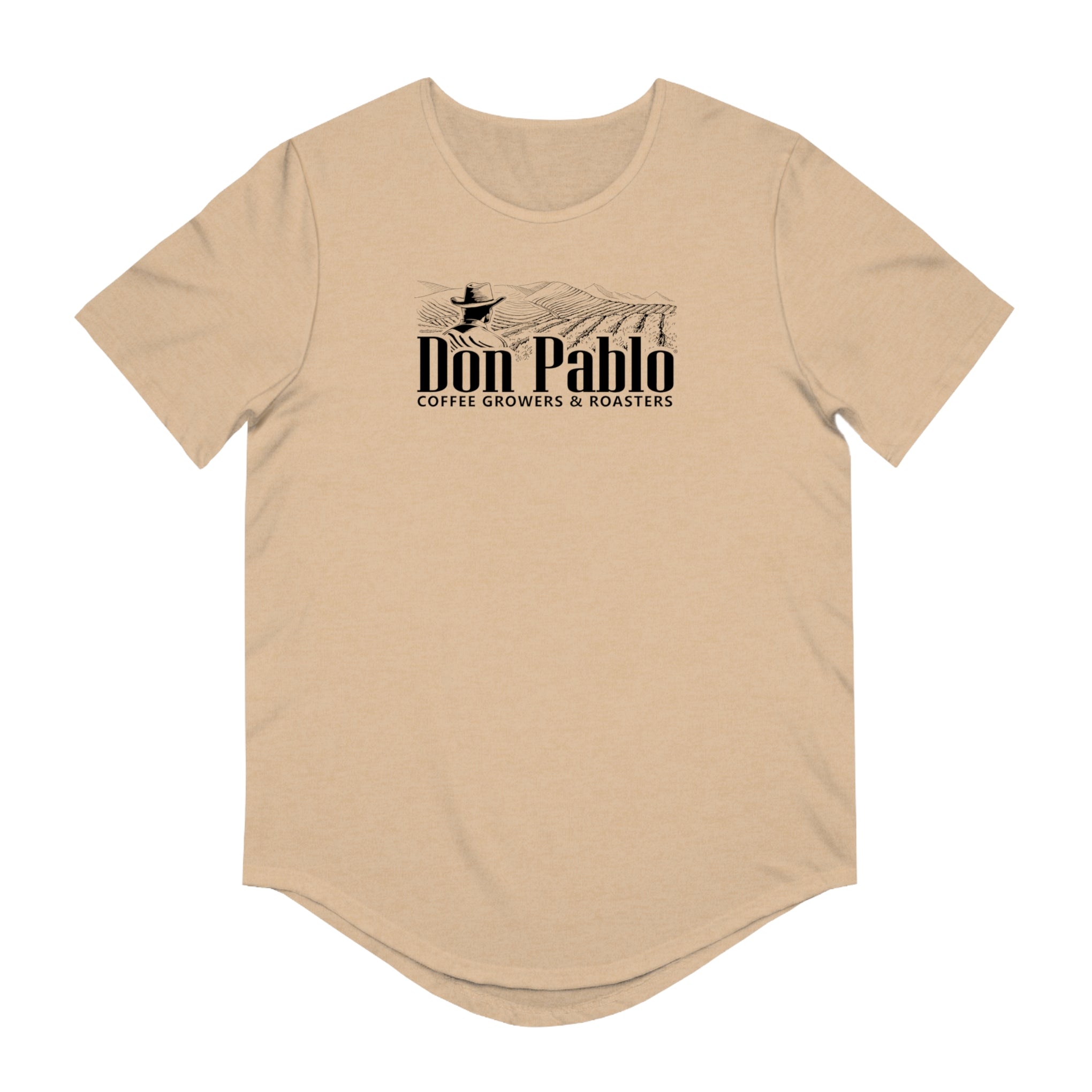 Don Pablo Coffee Curved Hem T-shirt