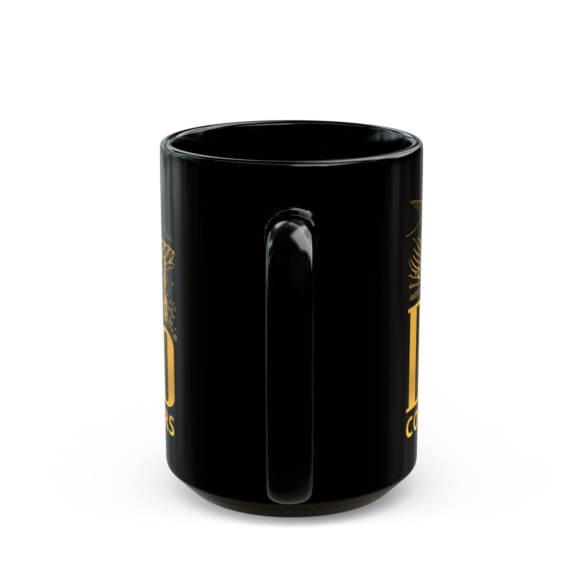 Don Pablo coffee black and gold ceramic coffee mug