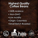 Bag of highest quality 100% Arabica coffee – Non-GMO, low acidity, sourced from Colombia, small-batch roasted