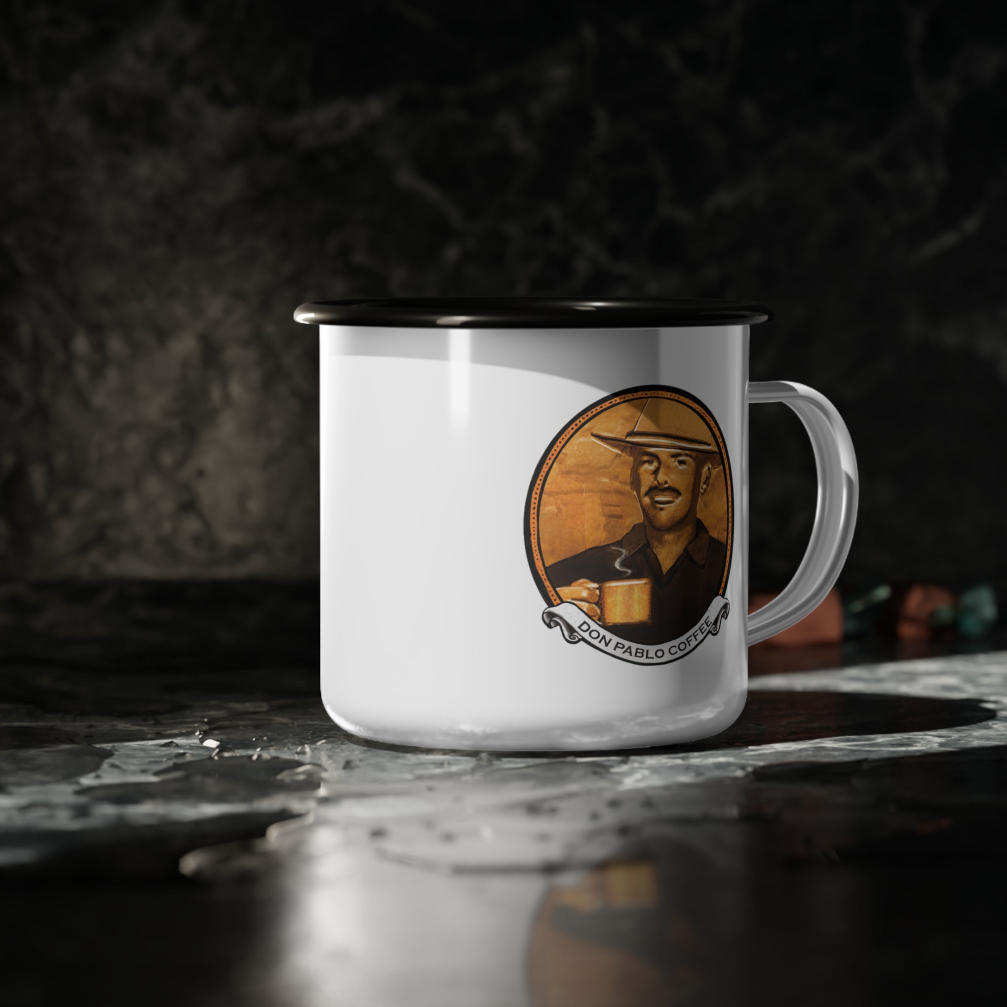 Don Pablo Coffee 12oz Enamel Camper Cup