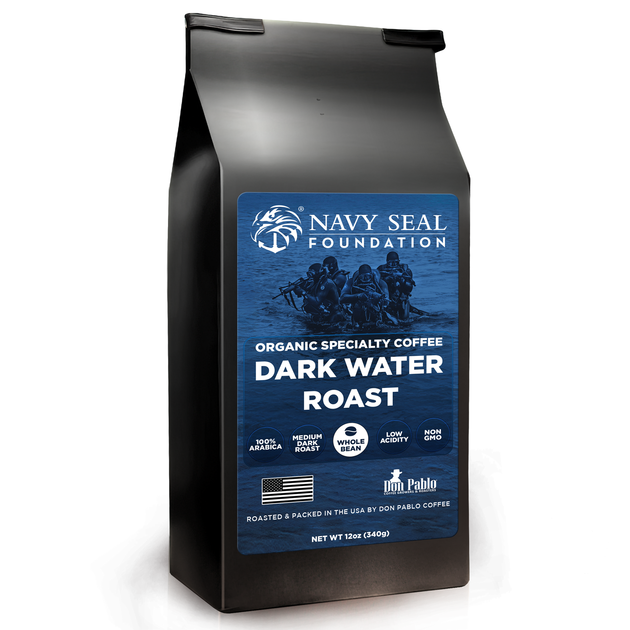 Navy SEAL Foundation Organic Specialty Coffee Dark Water Roast bag 
