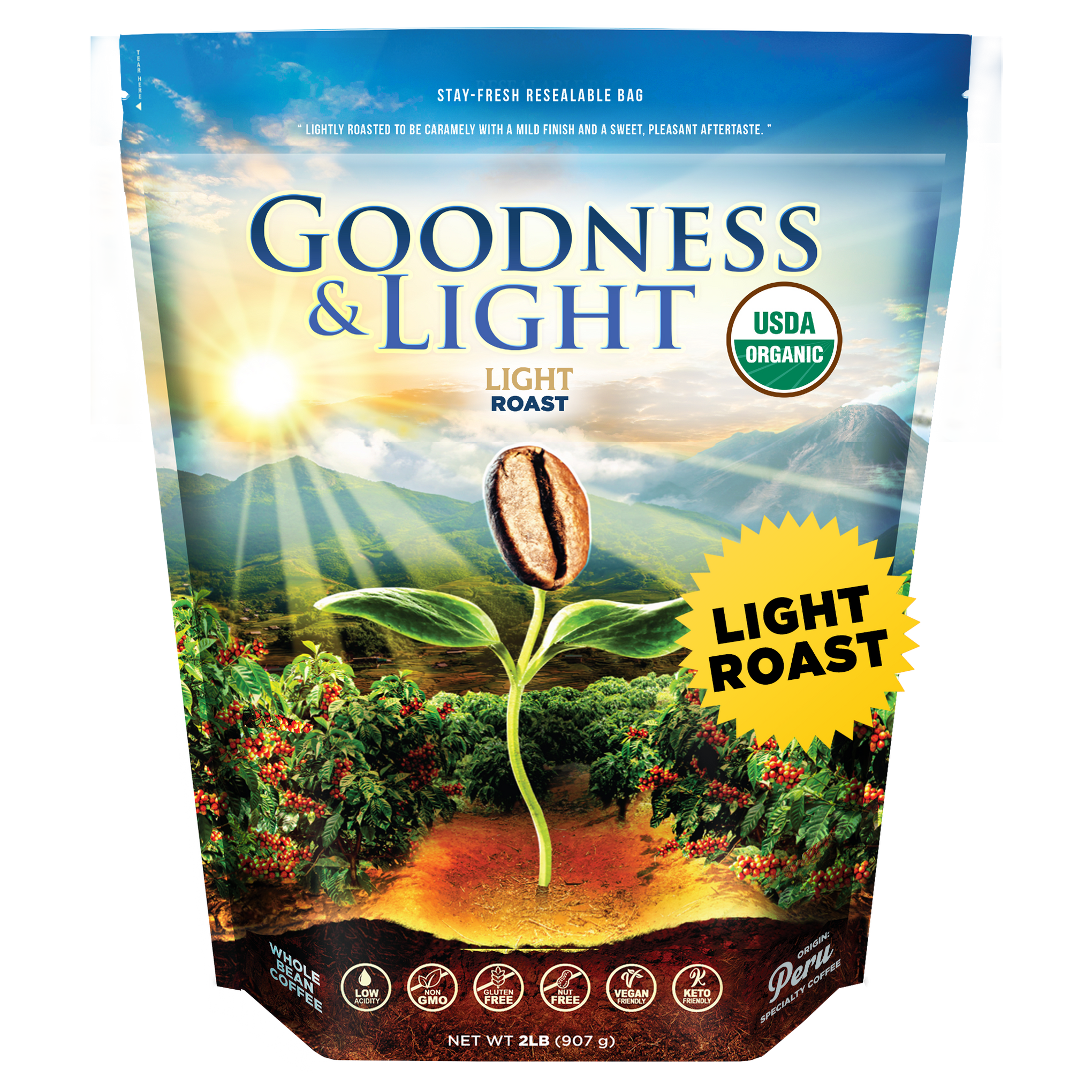 2LB Goodness and Light Coffee -Light Roast