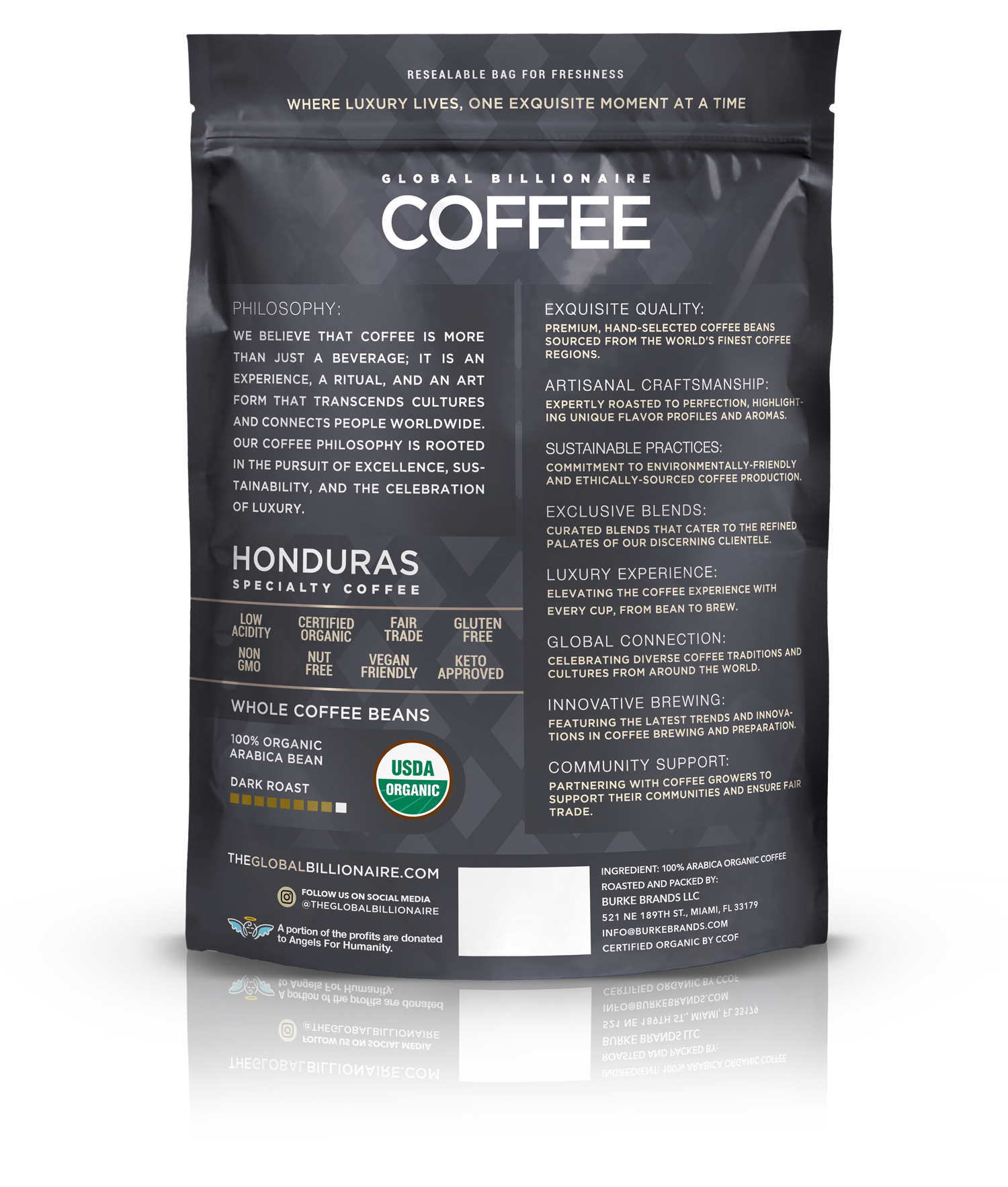 Global Billionare Organic Dark Roast Coffee