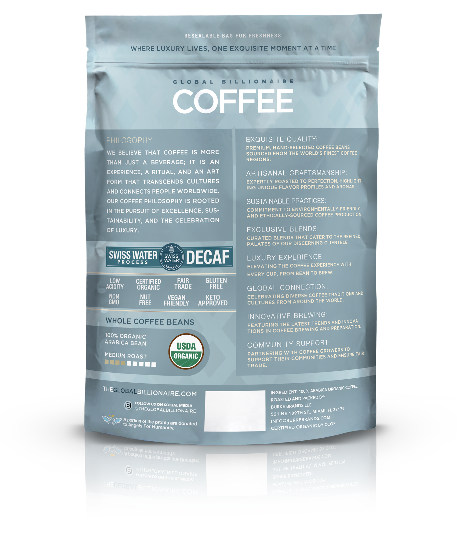 Global Billionare Organic Decaf Coffee