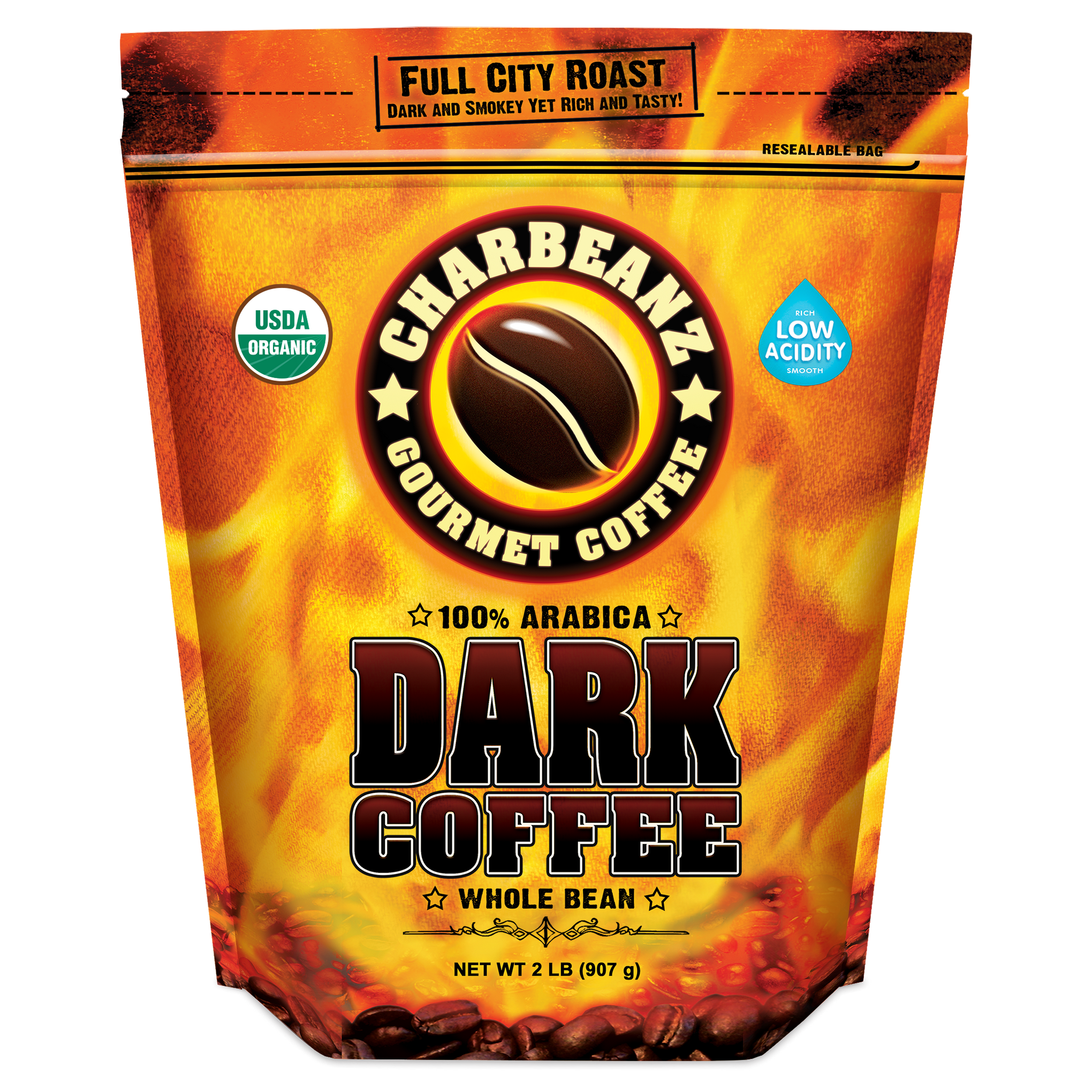 CharBeanz Organic Dark Coffee 2LB Bag hide