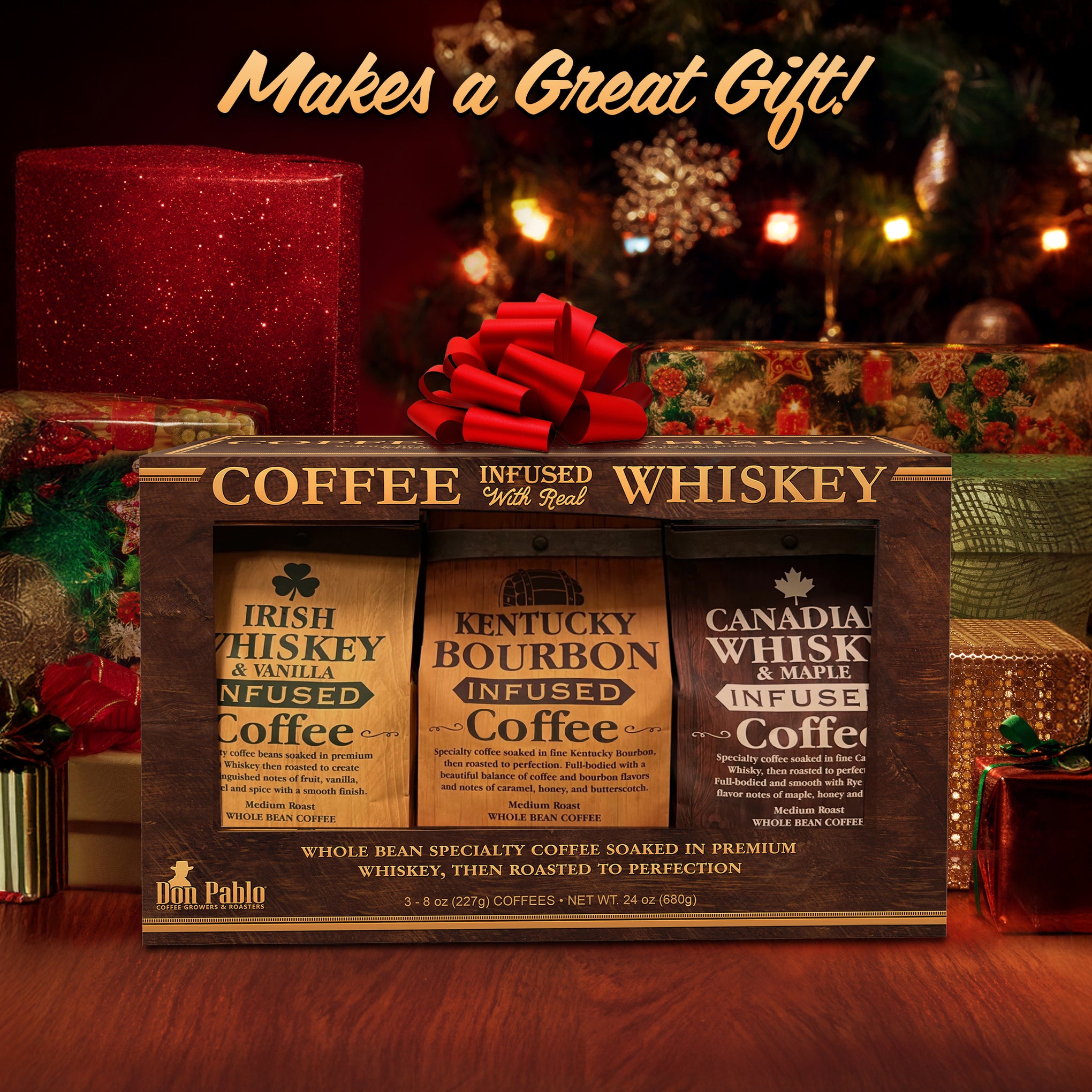 Don Pablo Whiskey Infused Coffee Gift Set