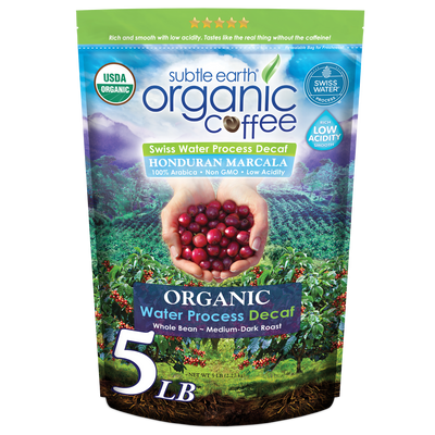 Subtle Earth Organic Water Process Decaf 5 lb Bag