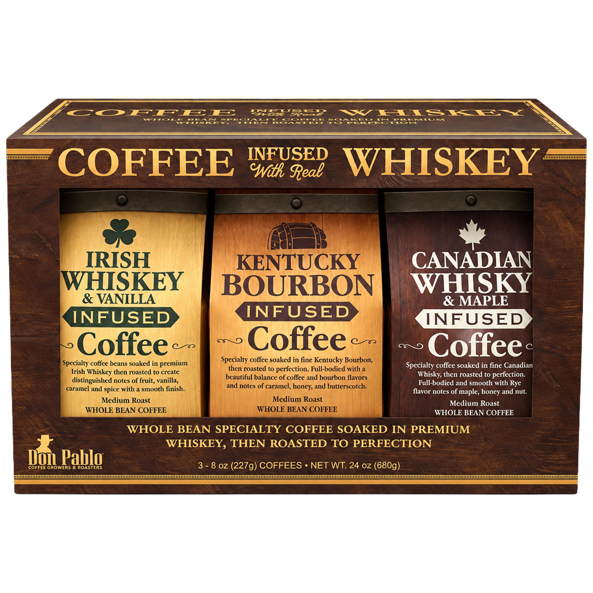 Don Pablo Whiskey Infused Coffee Gift Set