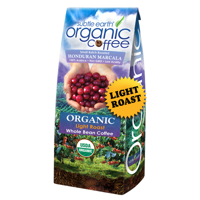 Subtle Earth Organic Light Roast Coffee 12 oz Bag hide