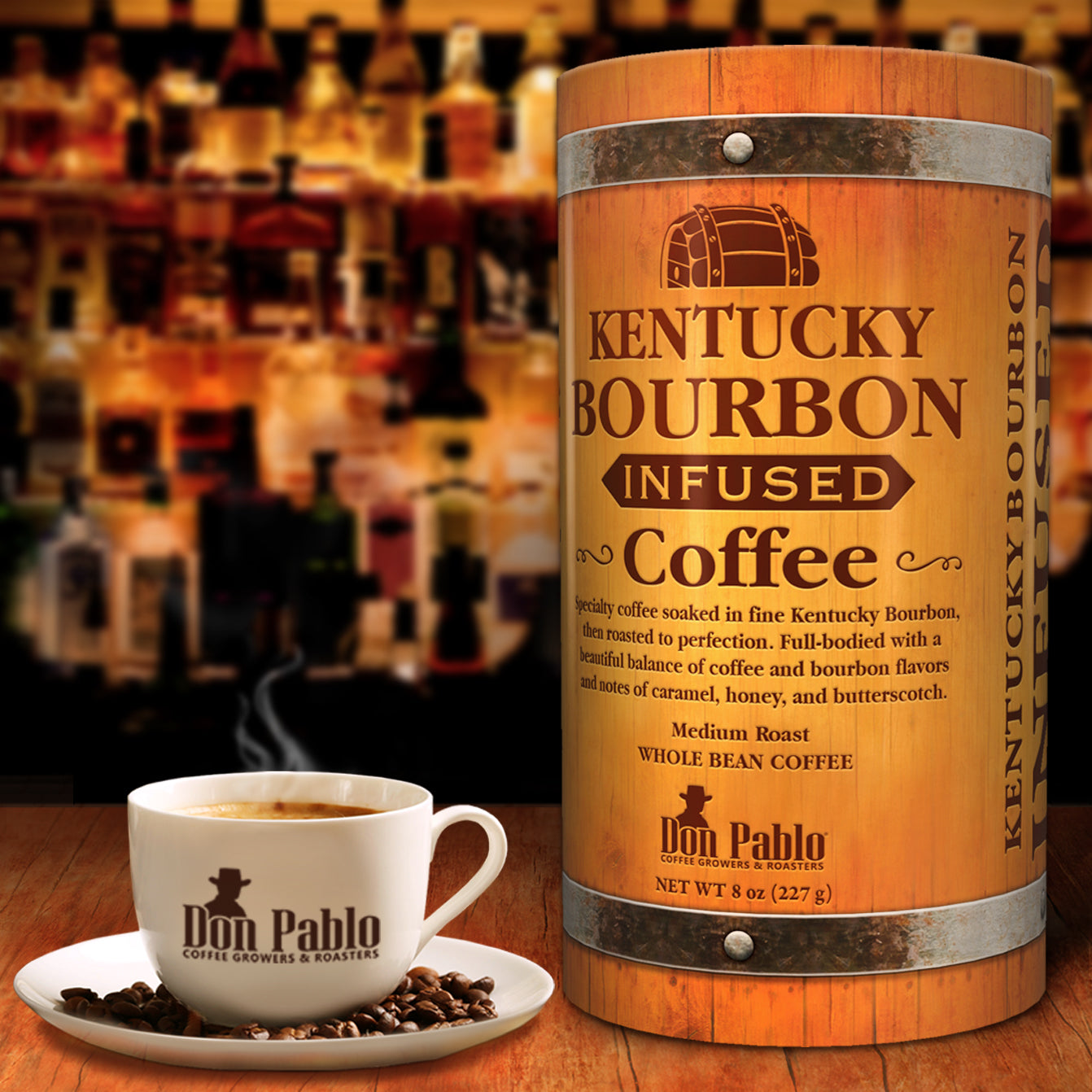 8 oz Don Pablo Kentucky Bourbon Infused Coffee hide