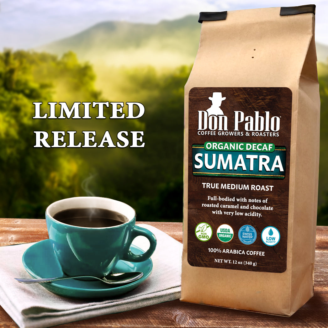 Don Pablo Sumatra Organic Swiss Water Process Decaffeinated Coffee hide
